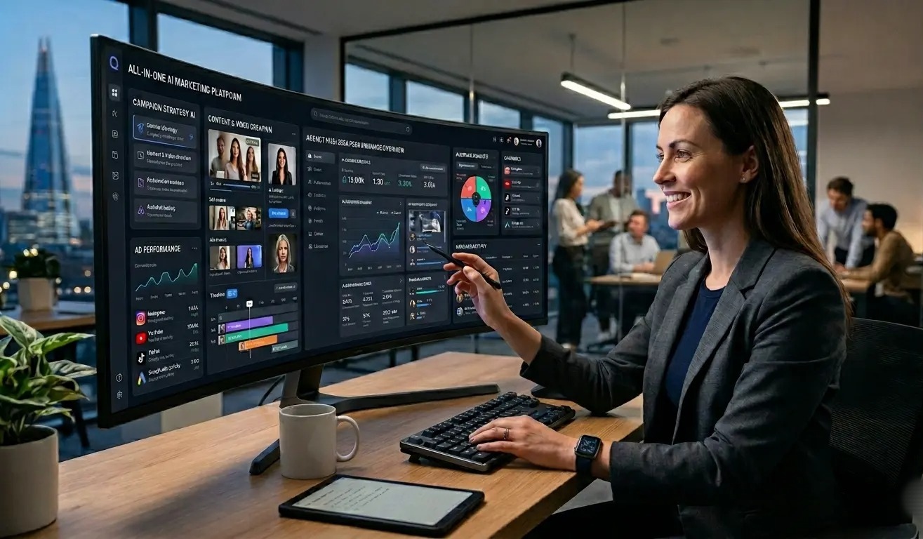 Manage AI content, videos, campaigns, and analytics from one platform.
