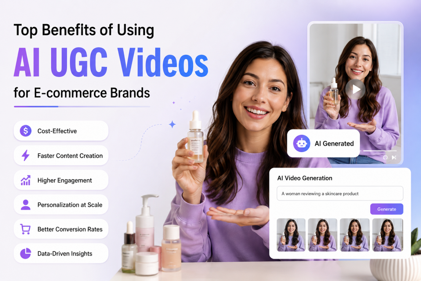 Top Benefits of AI UGC Videos for E-Commerce Top Benefits of AI UGC Videos for E-Commerce